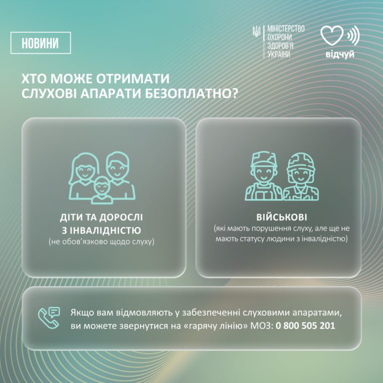 Безоплатні слухові апарати для українців: у МОЗ пояснили, як отримати