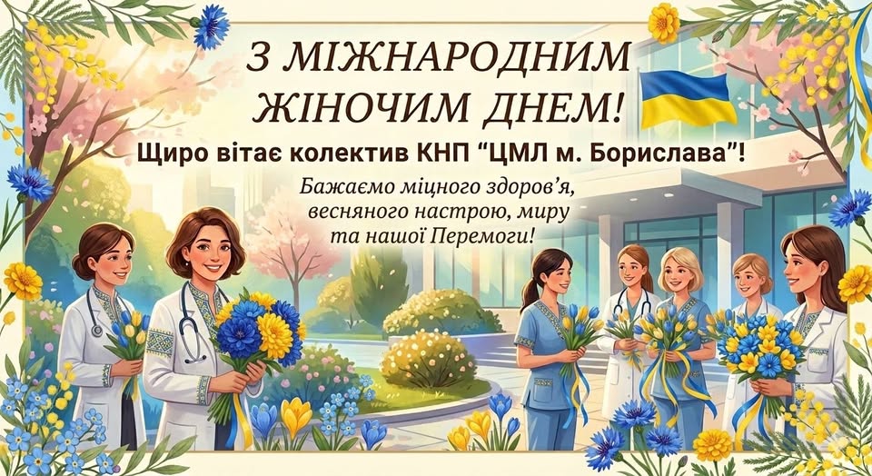 Збережемо весну в серцях: КНП “ЦМЛ м. Борислава” вітає незламних українок!