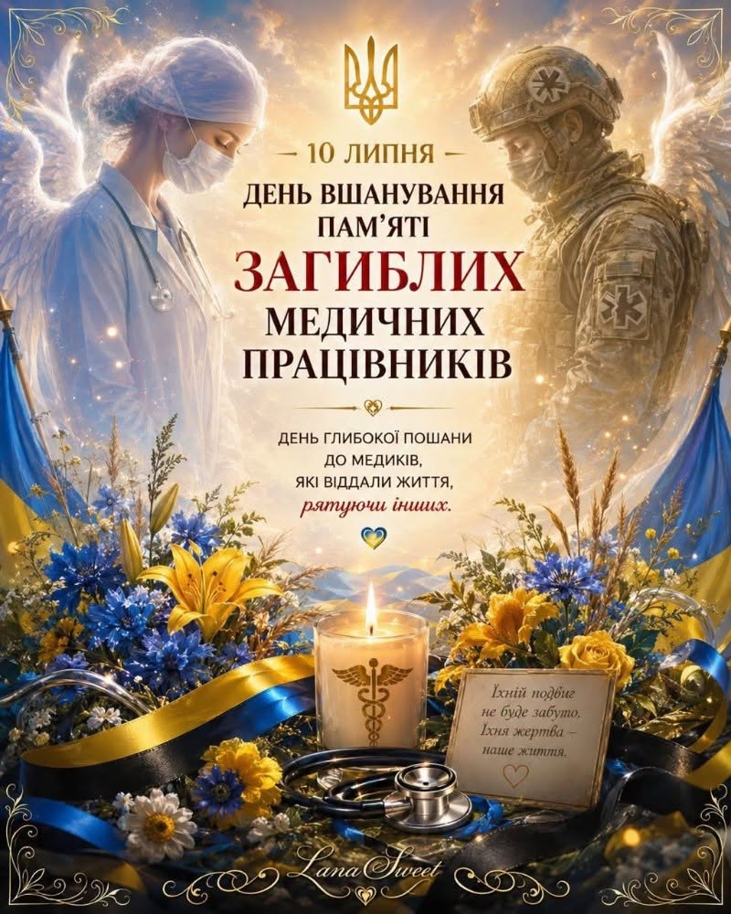10 липня — День вшанування пам’яті загиблих медичних працівників