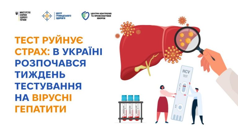 З 27 липня до 2 серпня – Тиждень тестування на вірусні гепатити B і C: дізнайтеся свій статус